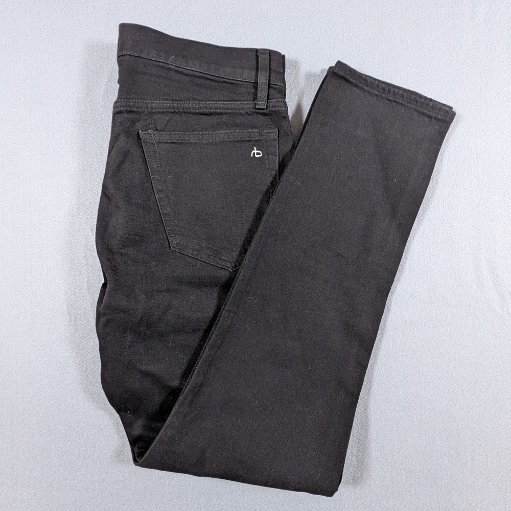 rag & bone Fit 2 Slim Jeans Mens 31x30 Black Stretch Denim Pants MED22H1223F1BL